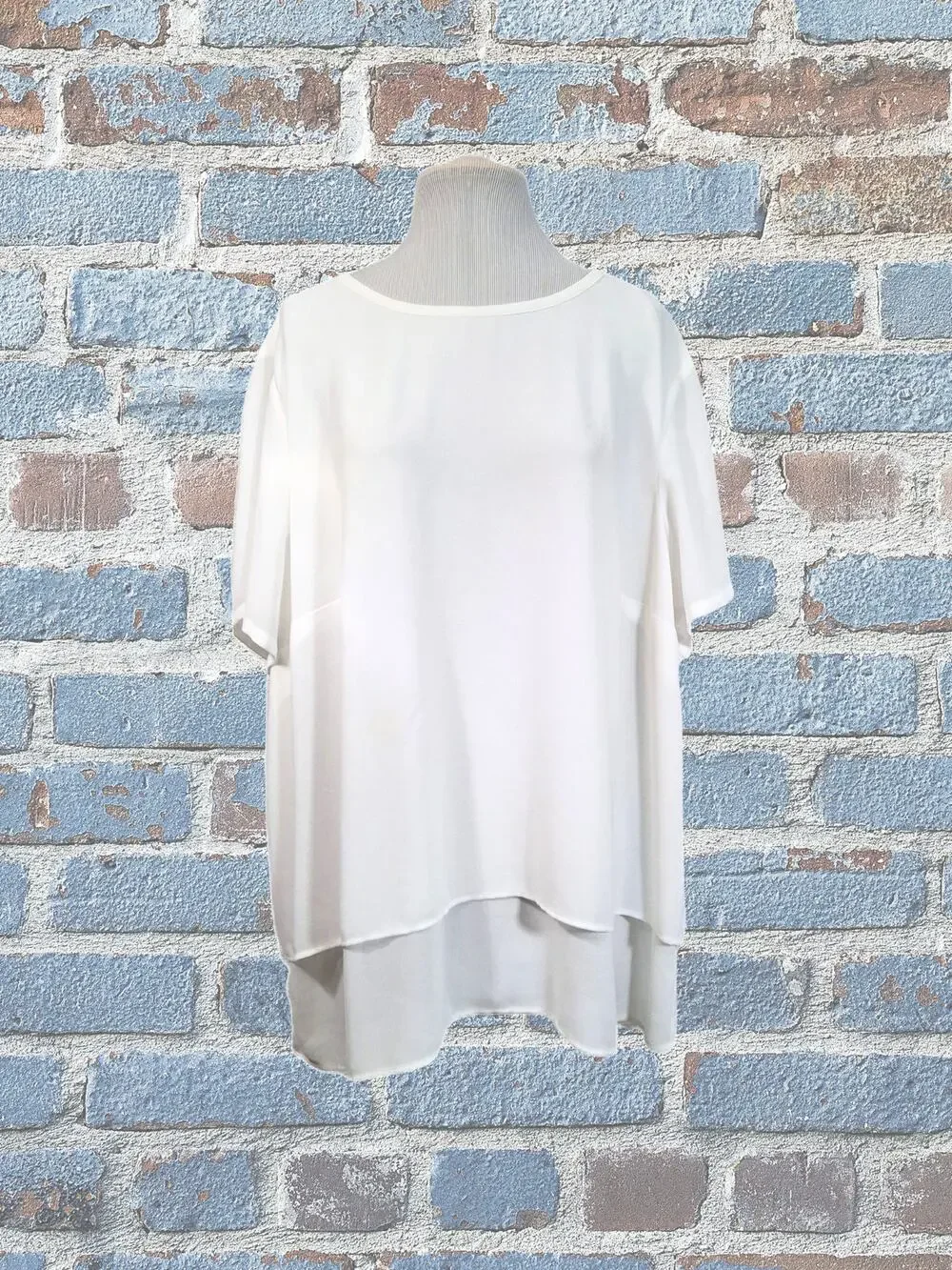 Michael Kors White Layer Whimsical Layered Top Size 2X